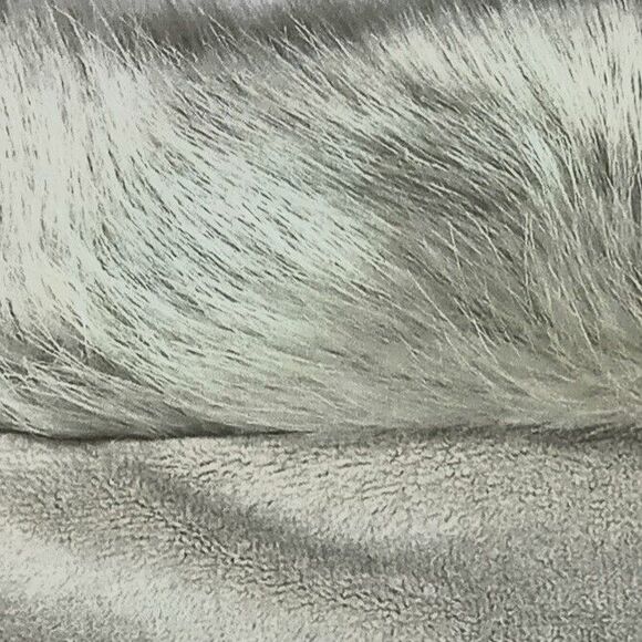 Faux Fur Pull Through Light Gray Winter Soft Scarf Collar Restoration Hardware - Picture 4 of 8